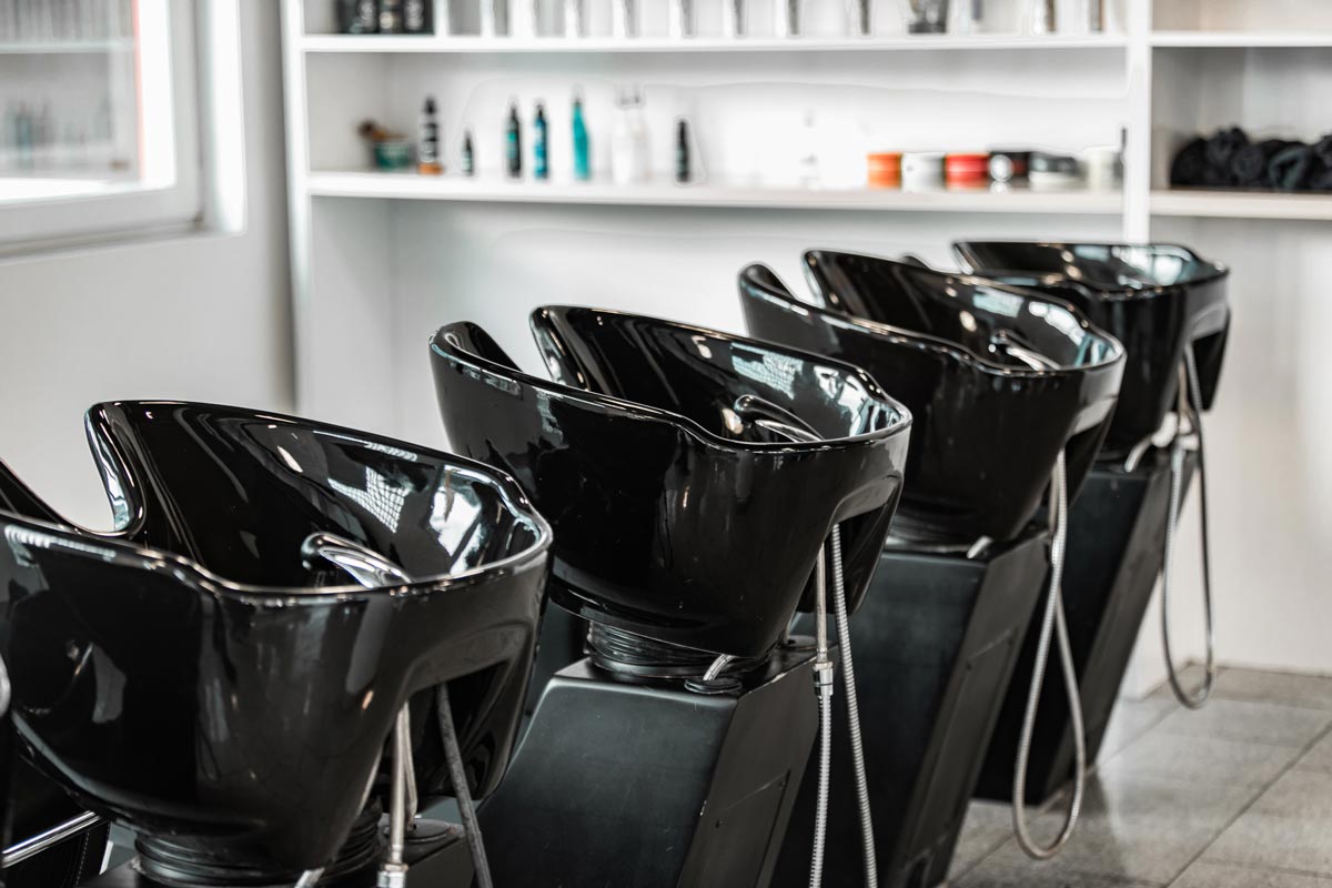 Waschbecken von einem Salon